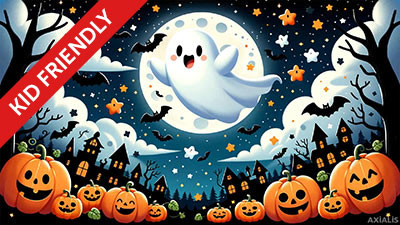 Halloween Cartoon 2023 — playful kid‑friendly spooky artwork