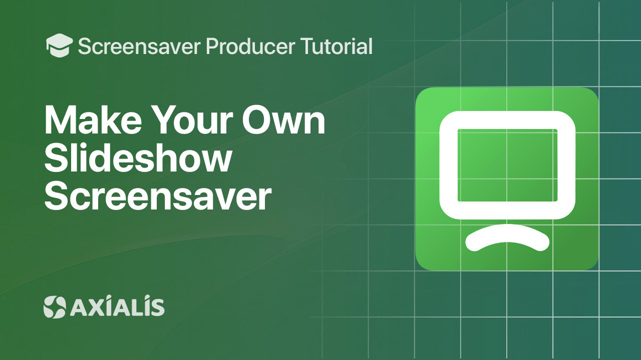 Slideshow project with transitions in Axialis Screensaver Producer
